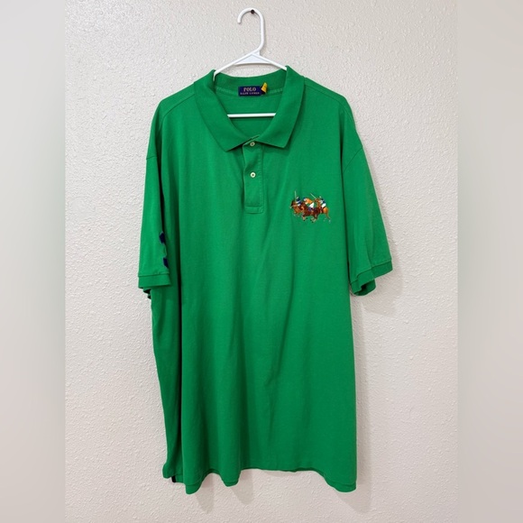 Ralph Lauren Polo Mens 4XB Match Green Stampede TRIPLE PONY - Picture 1 of 10